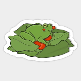 Clown Frog Sticker